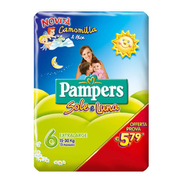 PAMPERS SOLE&LUNA XL 15PZ